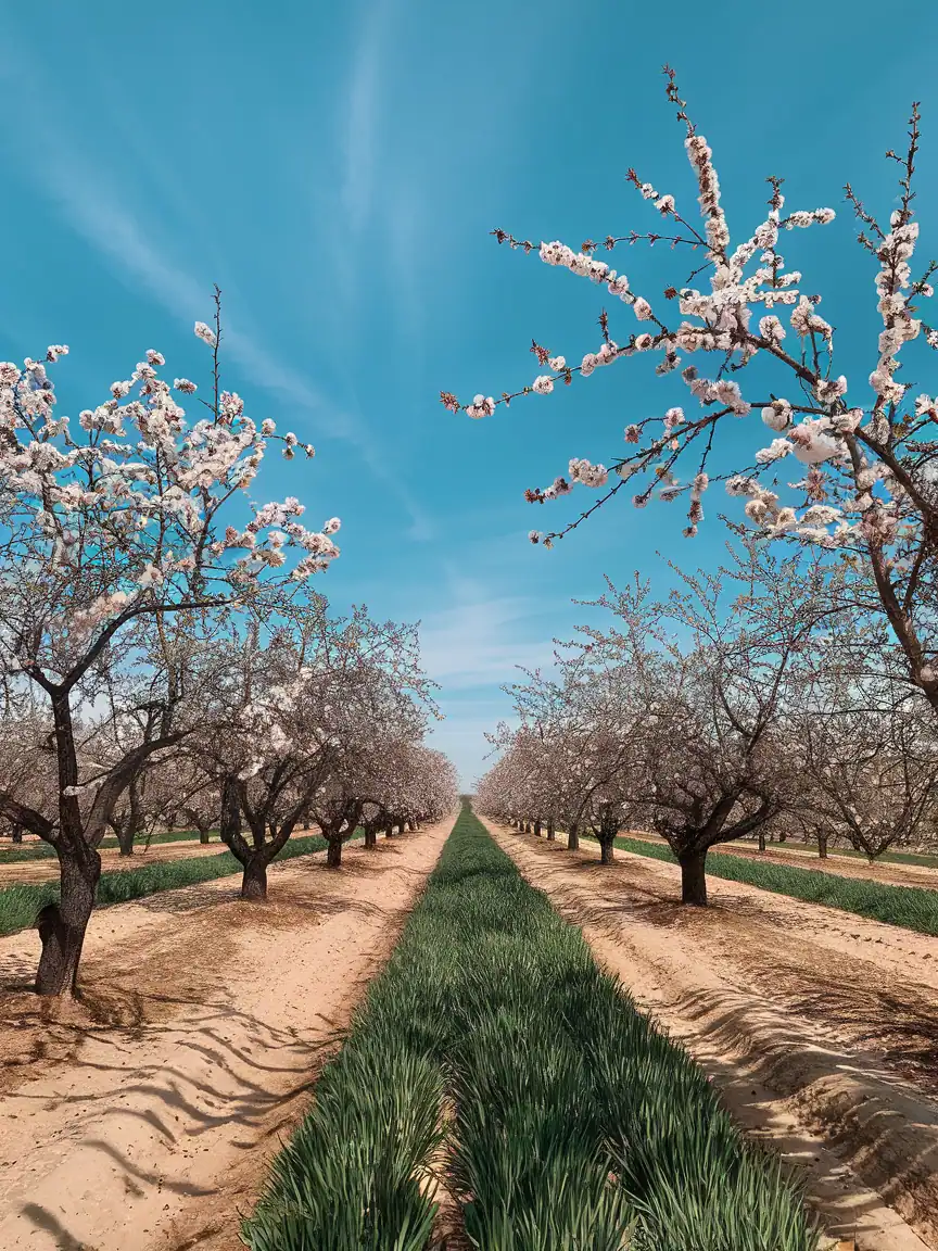Almond trees