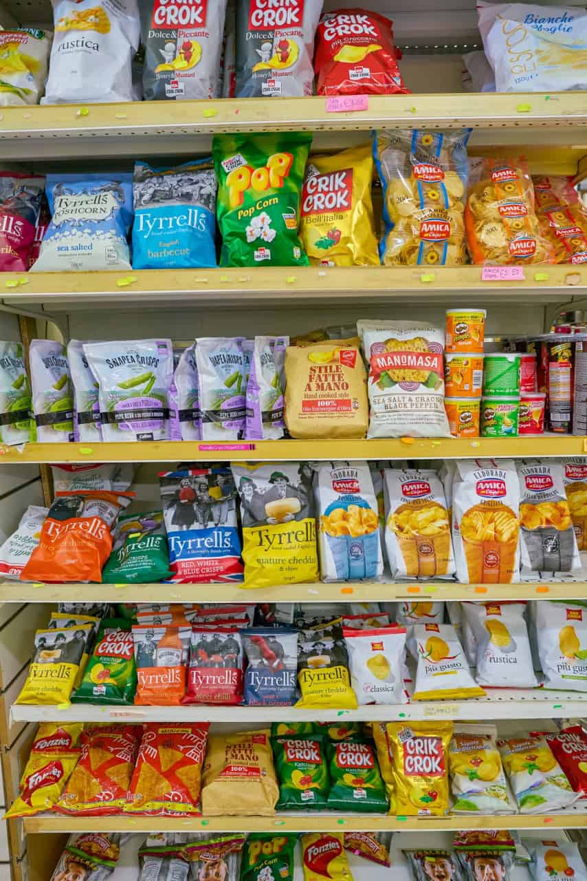 Processed foods shelf