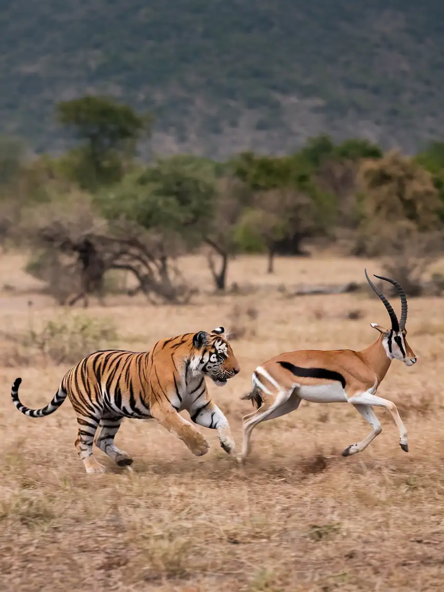Tiger and gazelle